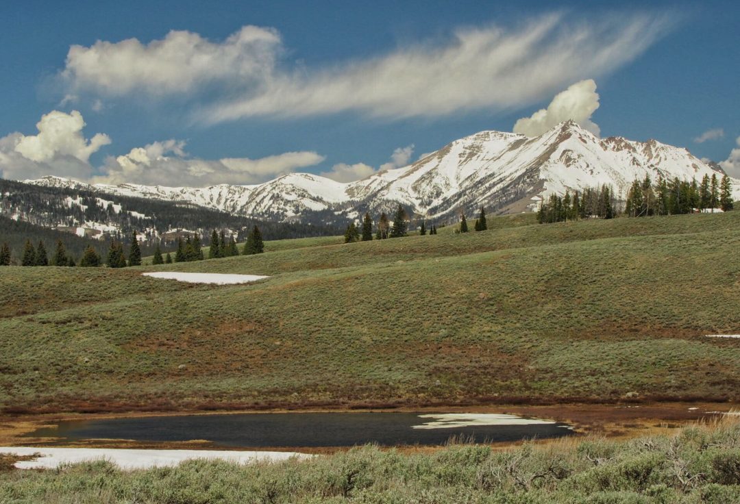 View of Electric Peak from the Yellowstone Backcountry