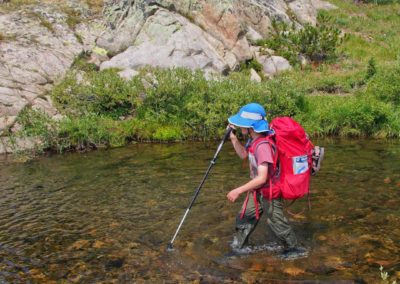 Crossing the stream in the Beartooths