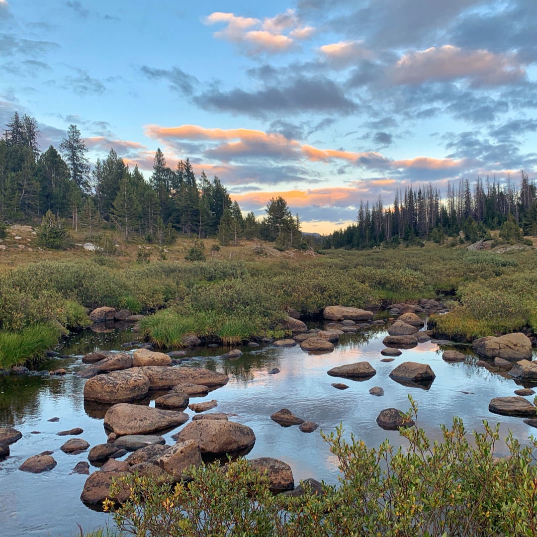 Autumn in the Beartooths sunset creek