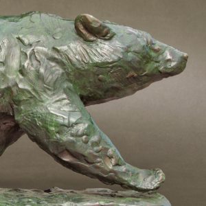 George Bumann Sculpture New Works Going Places black bear detail