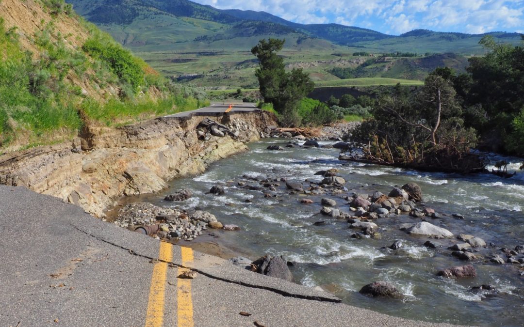 Historic Yellowstone floods Gardner River