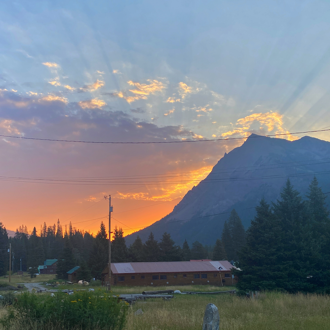 sunrise in Silver Gate Montana