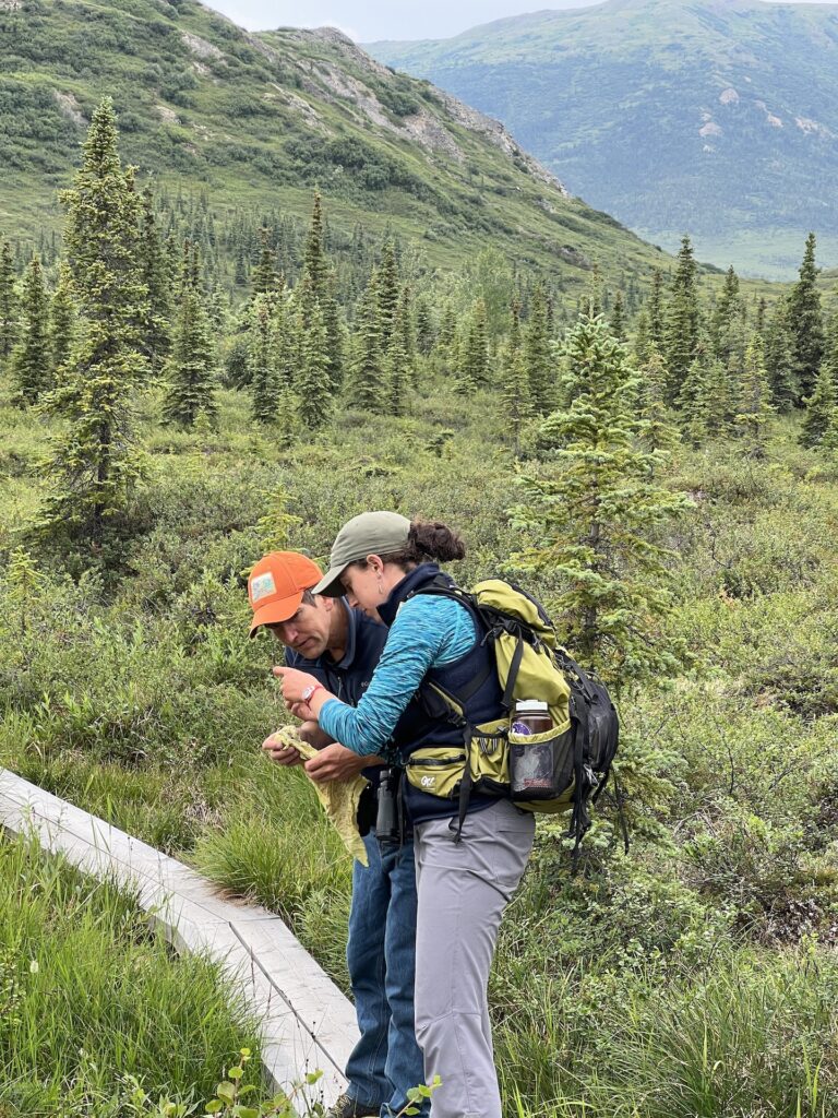 Camp Denali Guide Liat on a walk