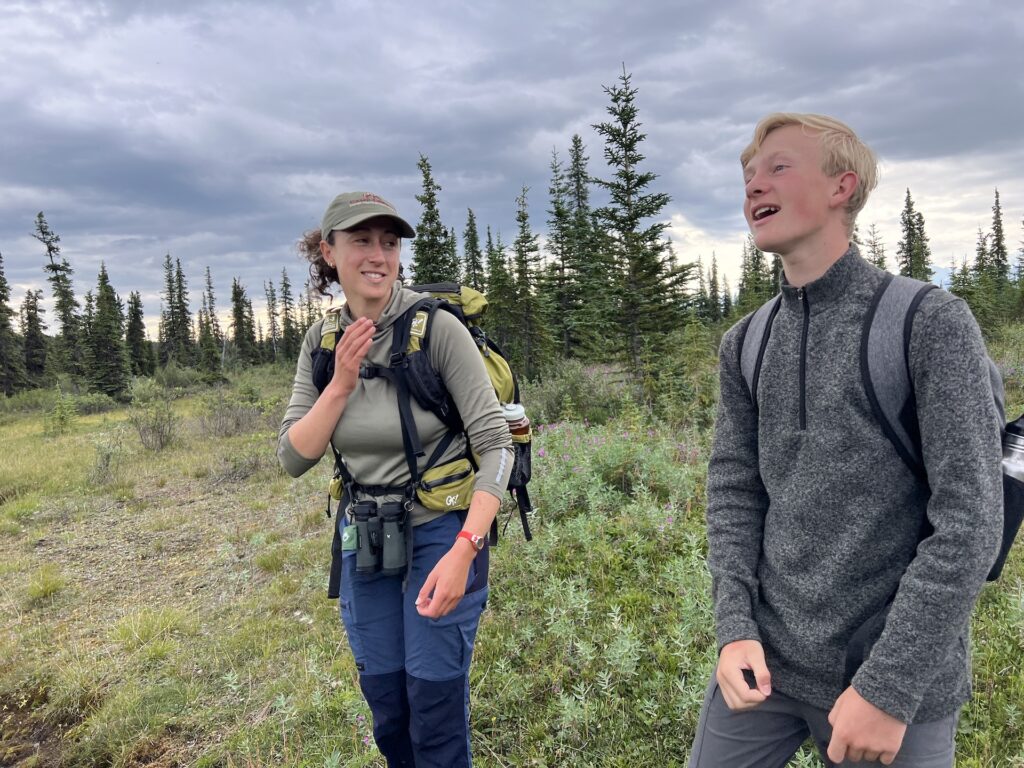 Camp Denali Guide Liat on a hike